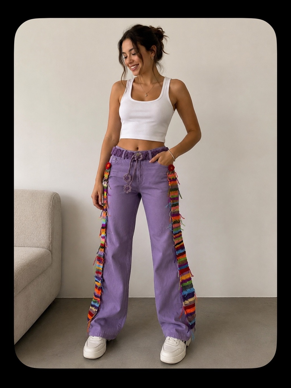 Express Lavender Cotton Jeans